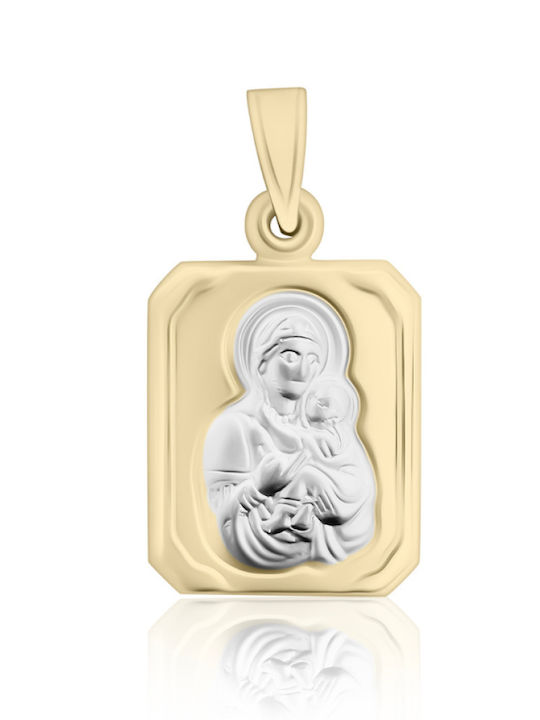Chrilia Pendant Kids Talisman with the Virgin Mary made of Gold 9K me2334