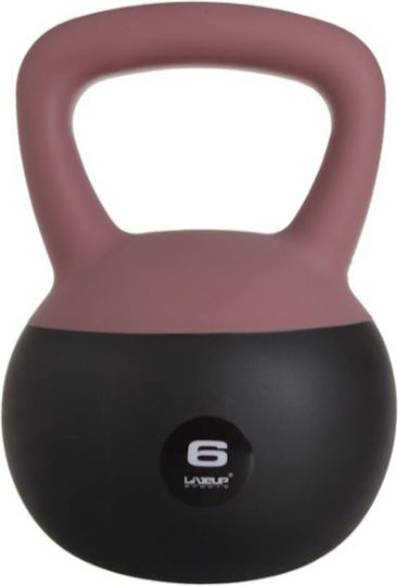 Kettlebell Βaρακι Soft Λαβή Μαύρο Καφέ 6kg