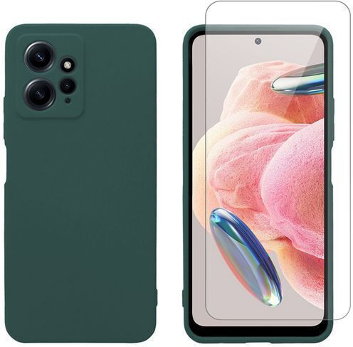 Redshield Back Cover Σιλικόνης / Tempered Glass Πράσινο (Xiaomi Redmi Note 12)