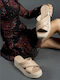 Platforme Dama Tip Slip On Bej