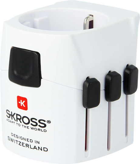 Skross Reiseadapter Pro Light 7a Universal Steckdosen Weiß