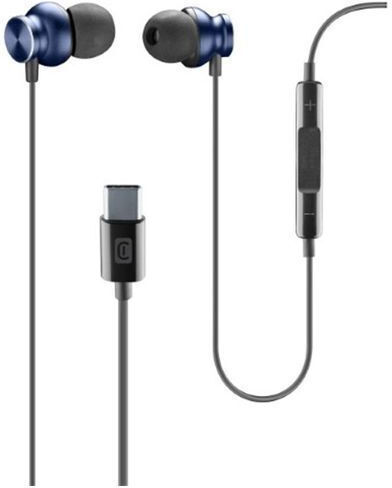Cellular Line În ureche Handsfree cu două căști cu mufă USB-C Albastru