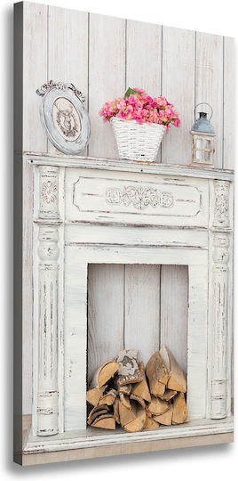 Panou De Perete Din Pânză Decorațiune Durabilă Focar Din Lemn 60x120 Cm