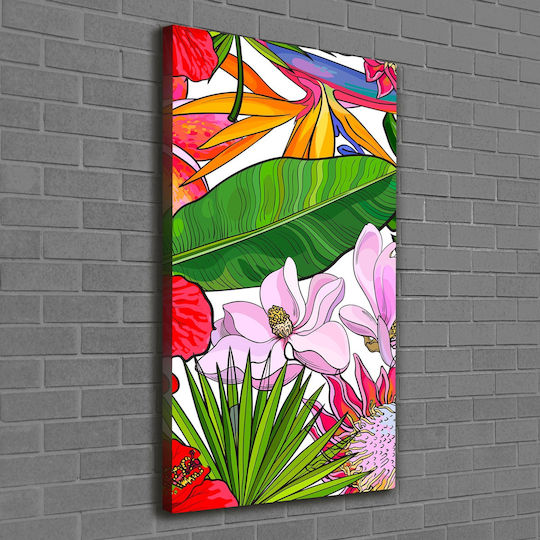 Wandgemälde Leinwand Langfristige Dekoration Hawaiianisches Design 60x120 cm