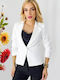 Long Women's Blazer White