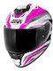 Givi 50.X Fuchsia/Grey/Silver/Black Motorcycle Helmet Full Face ECE 22.06