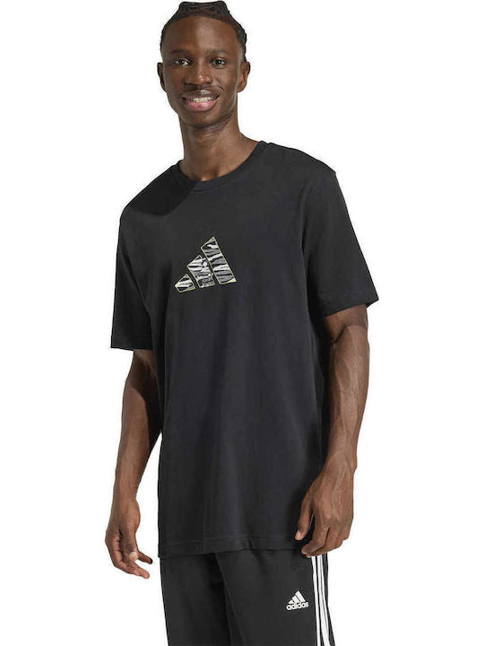 adidas Camo Тениска Черен