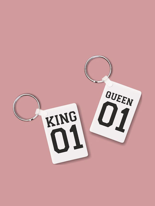 Σετ 2 Μπρελόκ King 01 Queen 01 Ζευγάρια