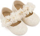 Babywalker Ecru Baptism Leather Pumps