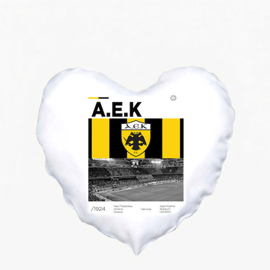 Μαξιλάρι Καρδιά Διάσταση 41x39cm Aek Λευκό
