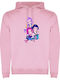 Fleece Kids Sweatshirt with Hood and Pockets Pink