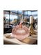 Dekorative Lampe Kürbis mit Fassung für E14 Lampe Rosa