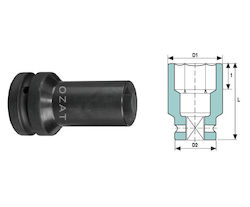 3/4'' Thin Wall Impact Socket 6 Sides Length 22 3/4'' Thin Wall Impact Socket 6 Sides Length 22
