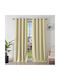 Set Perdele Opace Pentru Fereastra Cu Capse Thermal Bej 140x245cm