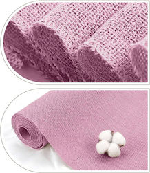 Linen Table Runner Pink 40x1000 Cm Boho Wedding Party Decoration