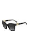 Dsquared2 Unisex Sunglasses with Black Horn-Rimmed Frame and Black Lens D2 0207/S 807