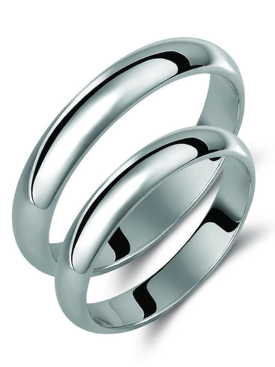 Valauro Wedding Rings White Gold 9K 3.50mm