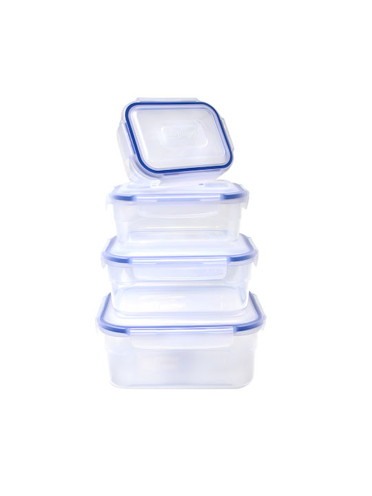 Cheffinger Set 4 Compact Stackable Storage Boxes Sienna