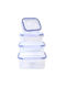 Cheffinger Set 4 Compact Stackable Storage Boxes Sienna