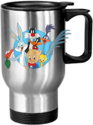 Купа Термос Looney Tunes 450 мл Сребриста