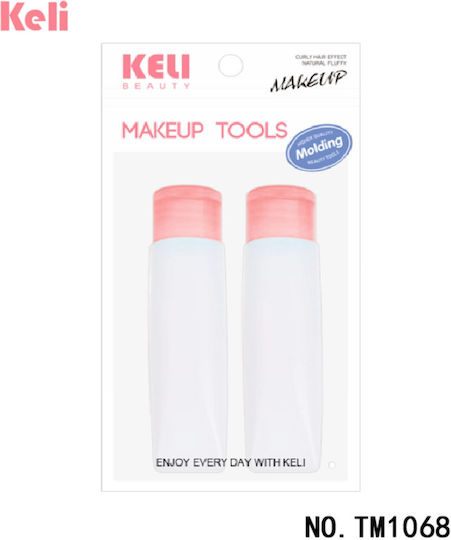 Keli Beauty Travel Bottles Σετ 2τμχ Ροζ – Μπουκαλάκια Ταξιδιού Σιλικόνης Καλλυντικά & Υγρά