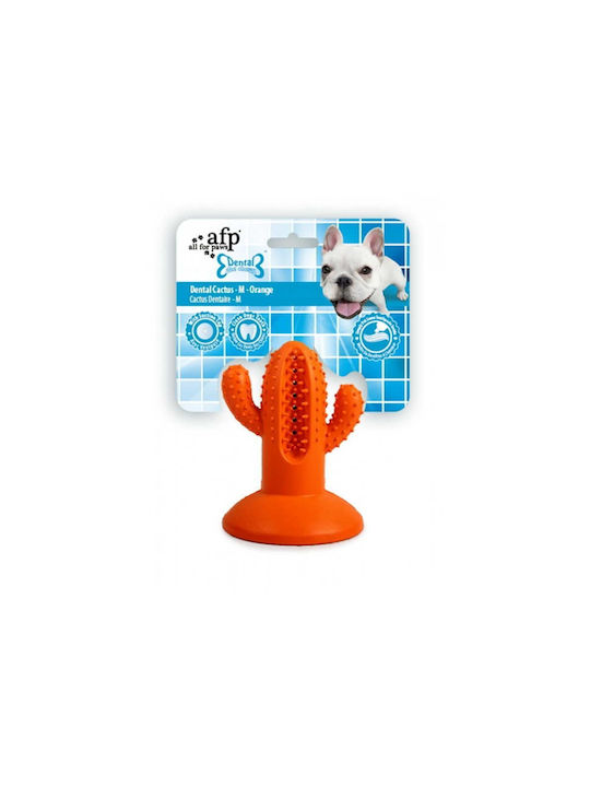 Afp Dog Toy Dental Care Dental Cactus Orange Medium 13x9.5x9.5cm Monochrome
