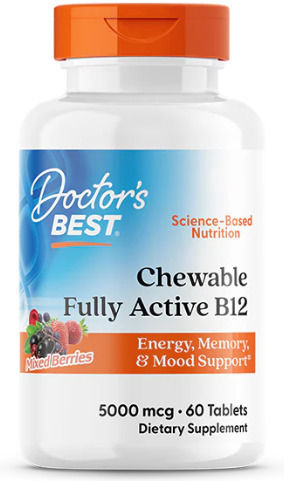 Doctor's Best Fully Active Витамин за здравето на Нервната система Mixed Berries 60 Таблетки
