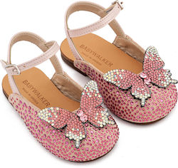 Babywalker Pantofi De Botez Din Piele Balerine Roz