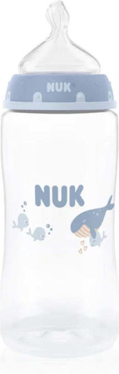 Nuk Plastic Baby Bottle First Choice Anti-Colic with Silicone Nipple for 3+ months Blue Whale 300ml