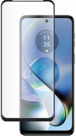 BigBen Connected Gehärtetes Glas Displayschutzfolie Motorola G54 2.5d Kratzfest Transparent Schwarz
