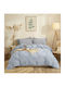 Cokitex Sheet Sets Single 165x260cm. (165x260) Marta Pansy Denim Denim 3pcs