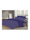 Bettwäsche-Set Einzel 160x260cm. Royal Blue 3Stück