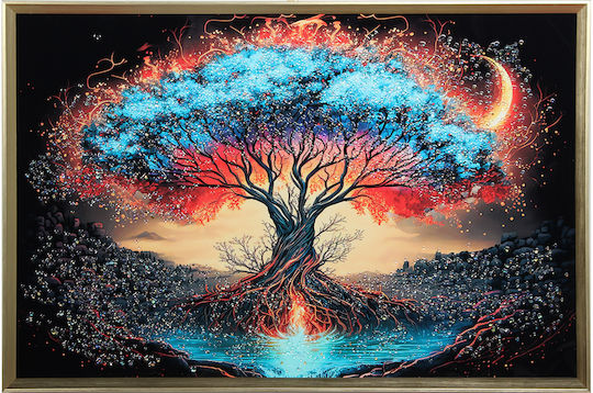 Wall Painting 90x60 With Frame Embossed Strass Keskor 29060-32