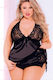 Set Sexy Pentru Femei Mărimi Mari C18307 Negru 316161