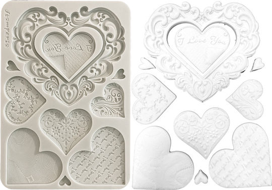 Silicone Mold A5 15×21cm Stamperia Family Hearts