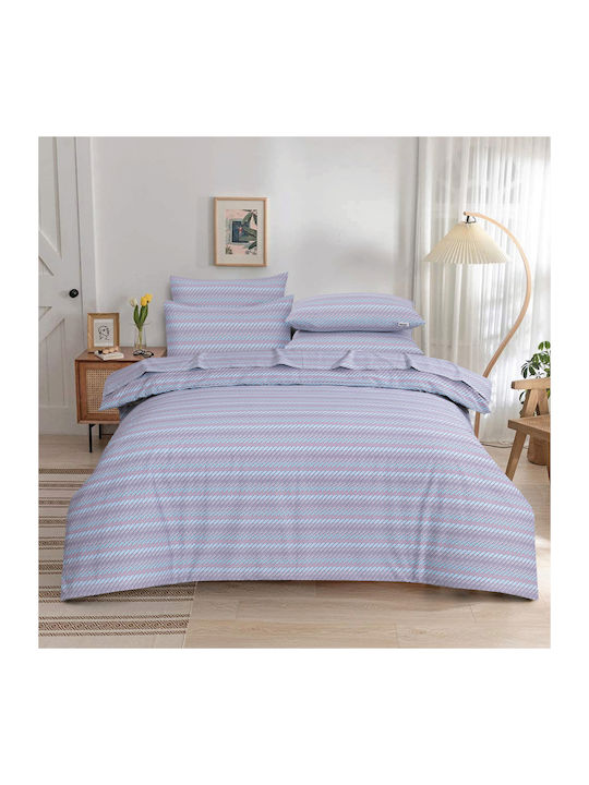 Casa Colori Duvet Cover Cotton Queen 220x240 St...