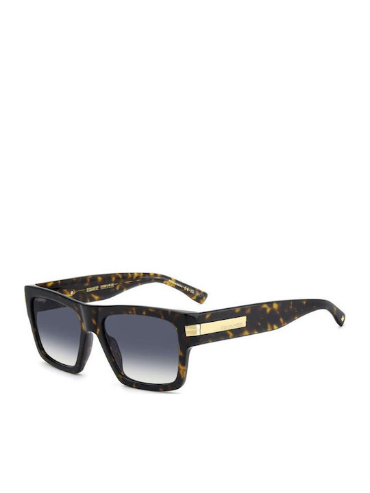 Dsquared2 Unisex Sunglasses with Brown Tartarug...