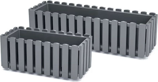 Iliadis Blumenkasten Kunststoff Stone Gray 38x18x6cm.