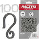 Gutter Hooks Lights Weihnachtsaccessoires Grau 4.4x2.5cm 100 Stück