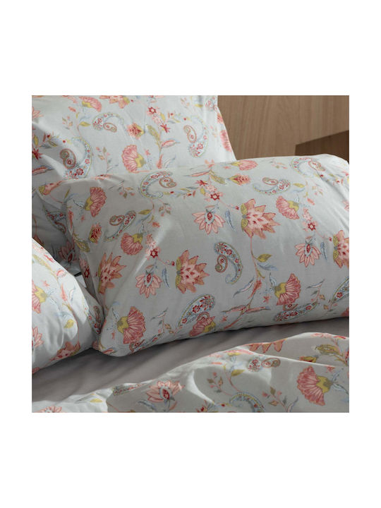 White Fabric Damour Kissenbezug-Set mit Umschla...