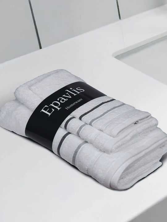 Epavlis Homeware Σετ Πετσέτες Μπάνιου 3τμχ Line...