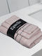 Epavlis Homeware Bath Towel Set 3pcs Lines Pink