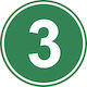 Label Sticker Number 3 Euro 3 Truck Sticker Diameter 22 Cm
