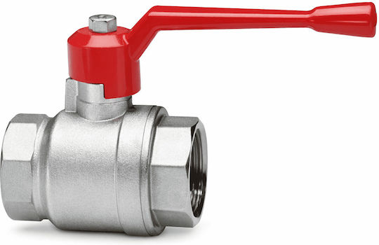 Ball Valve Full Flow Strong F-F 3/4 Steel Red Handle