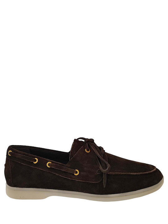Δερμάτινα Γυναικεία Loafers σε Καφέ Χρώμα