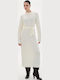 Midi Knitted Dress Ecru
