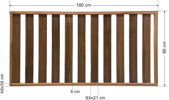 Ξύλινος Φράχτης Κλειστού Τύπου 180x90cm