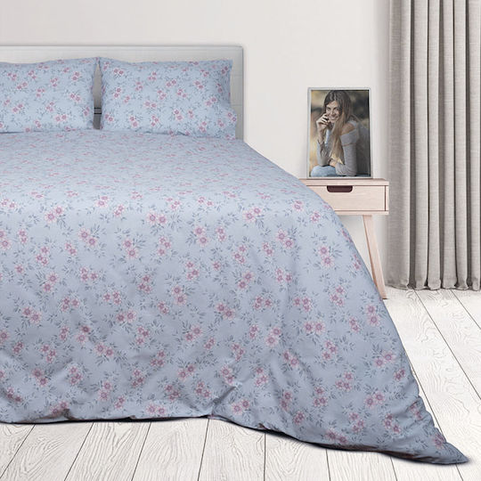 Epavlis Homeware Комплект Двоен 4бр 150x200+35см. с Ластик 0401 Сив