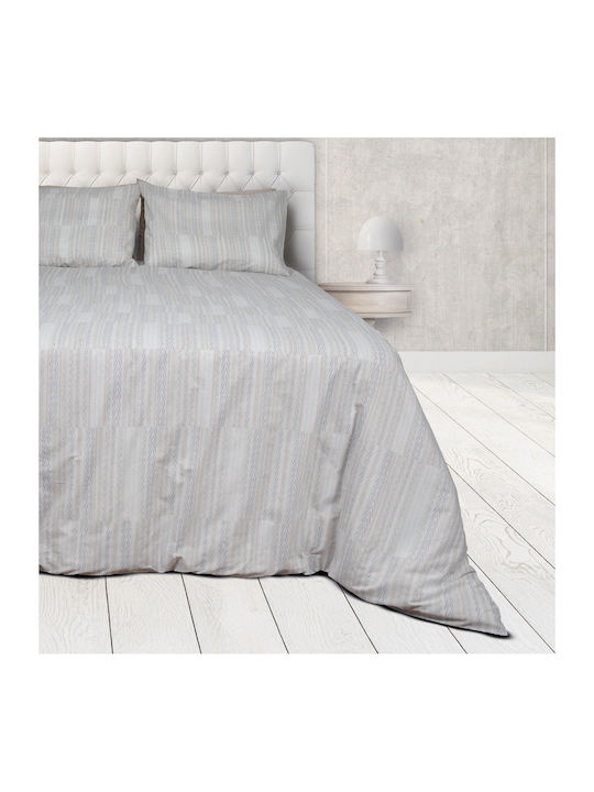 Epavlis Homeware 0404 Σετ Σεντόνια Διπλά με Λάστιχο 150x200+35εκ. Γκρι (4τμχ)