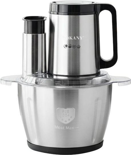 Sokany Tocător Electric Multifuncțional 6-in-1 800W 3L Inox Argintiu